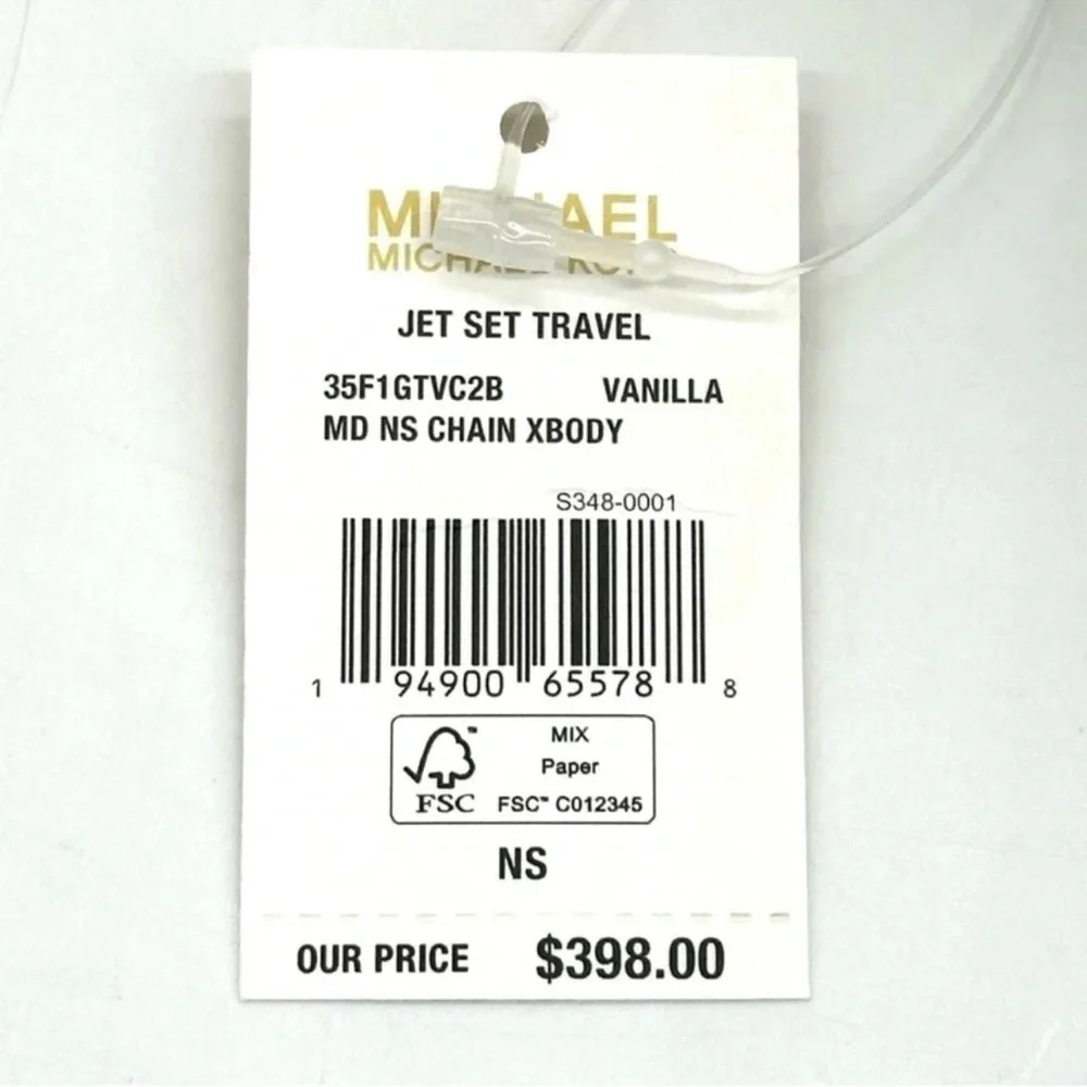 Michael Kors Medium NS Chain Xbody Bag Vanilla/Brown